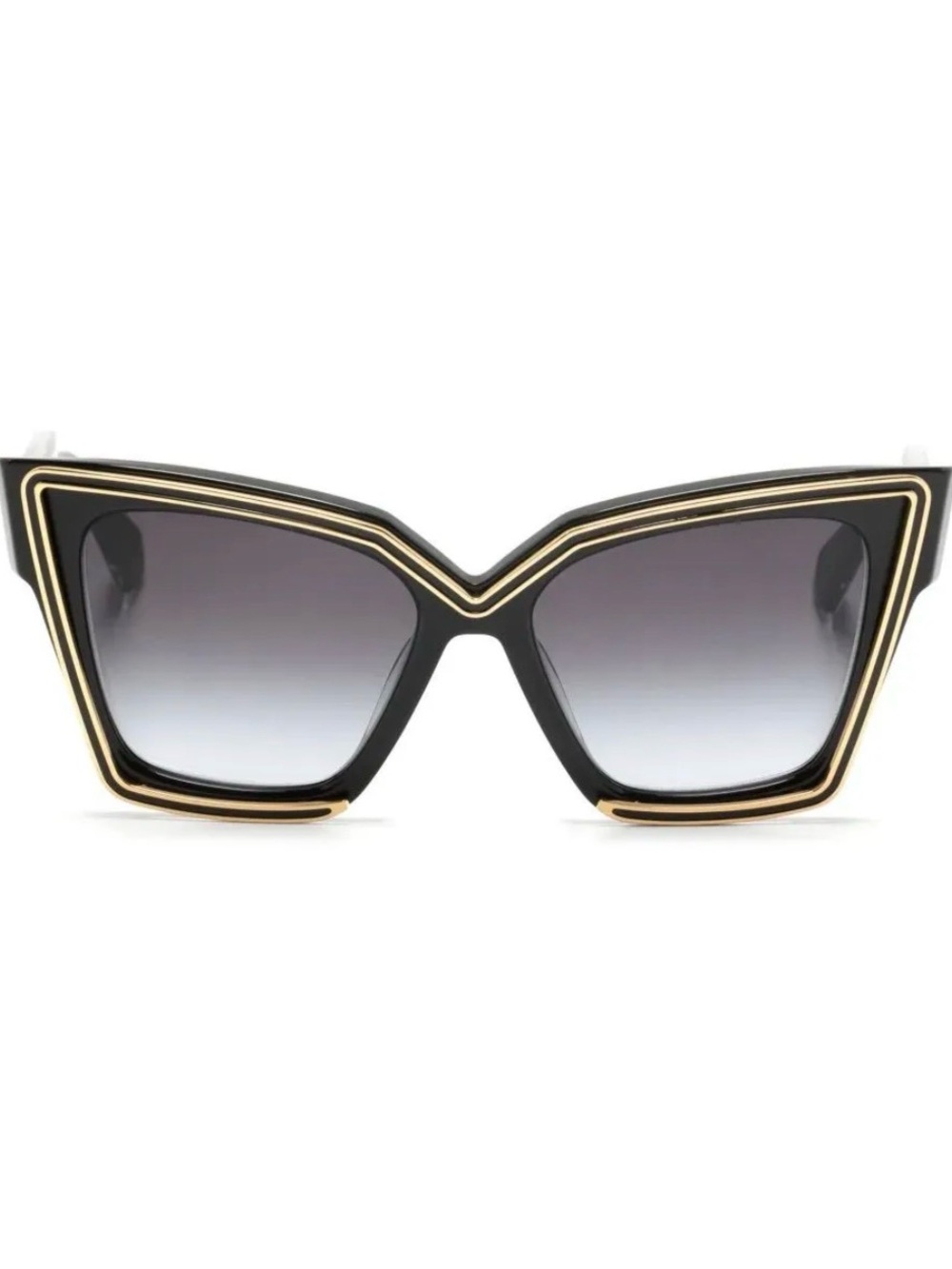 VALENTINO GARAVANI GARACHE Black and Gold Cat-Eye Women's Sunglasses